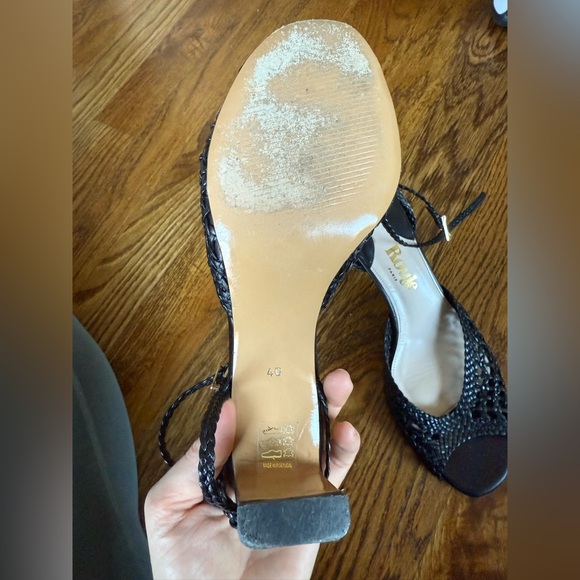 Rouje Black Woven Sandals - Picture 2 of 5